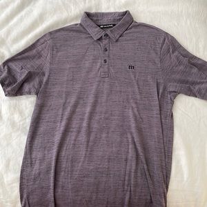 Travis Mathew mens’s Heater Polo purple/sage